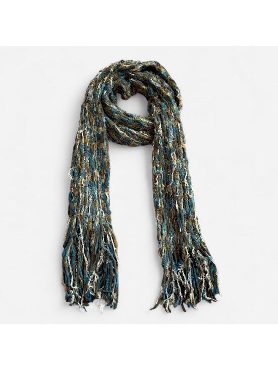 Accessories - Christopher & Banks Chunky Knit fairycore long Fringe Scarf